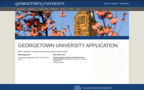 Georgetown University Application