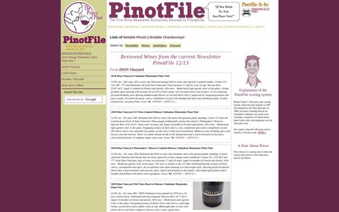 Wine Reviews from PinotFile 12.11 12/16/2020 | The PinotFile