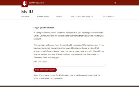 IU Alumni Association - Sign in - iModules