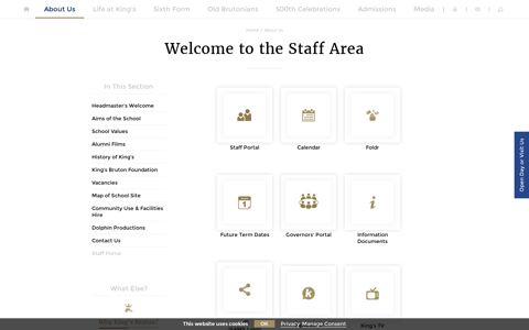 Welcome to the Staff Area | King's Bruton