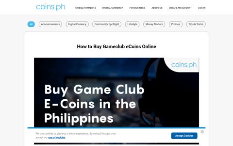 How to Buy Gameclub eCoins Online (With Pictures) | Coins.ph