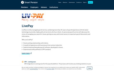 LivePay | Payroll integration | Smart Pension – automatic ...