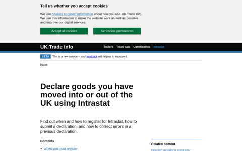 Intrastat - UK Trade Info
