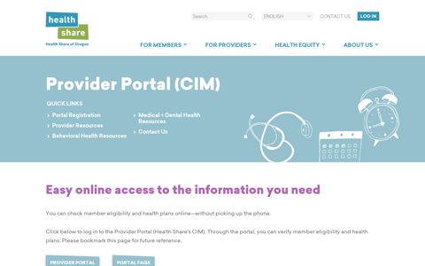 Provider Portal (CIM) - Health Share of Oregon