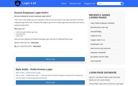 kronos employee login kohl's - Official Login Page [100 ...
