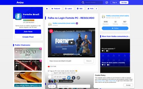 Falha no Login Fortnite PC - RESOLVIDO | Fortnite Brasil Amino