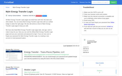 Myhr Energy Transfer Login Page - portal-god.com