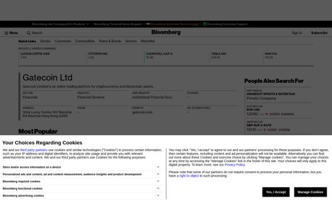 Gatecoin Ltd - Company Profile and News - Bloomberg Markets