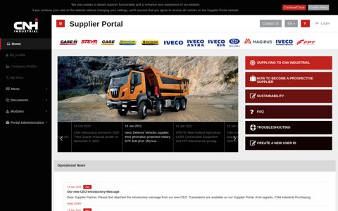 CNH Industrial Supplier Portal