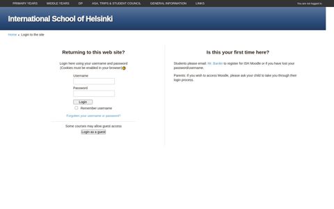 ISH Moodle - International School of Helsinki