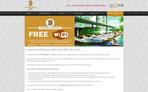 Free Wifi for all Guests - KSL Hotel