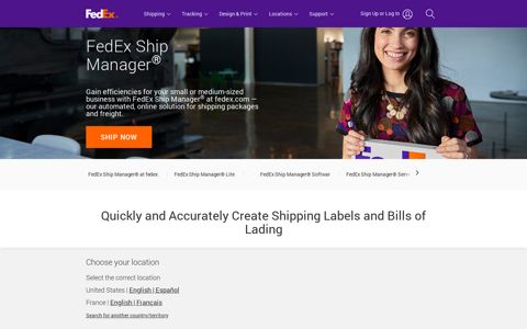 Ship Manager Online | FedEx
