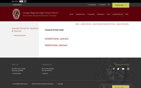 Genesis Portal for Students & Parents / Genesis Portal Links