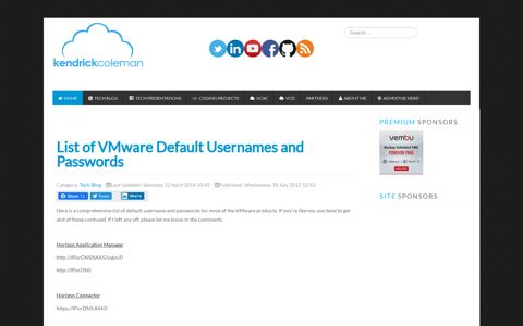 List of VMware Default Usernames and Passwords | Tech ...
