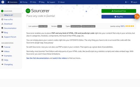 Sourcerer - Place any code in Joomla! - Regular Labs