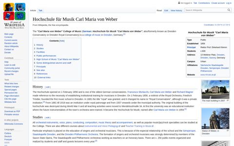 Hochschule für Musik Carl Maria von Weber - Wikipedia