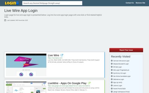 Live Wire App Login - Loginii.com