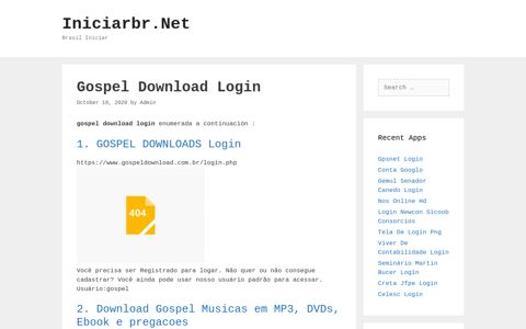 Gospel Download Login - Iniciarbr.Net