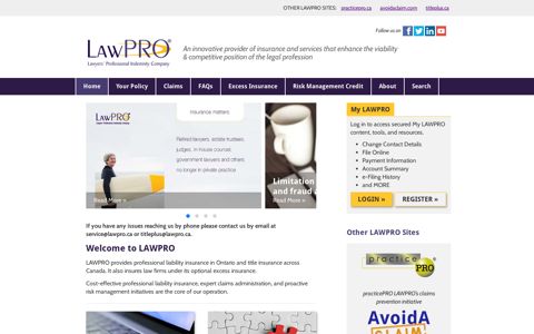 LAWPRO – An innovative provider of insurance and services ...