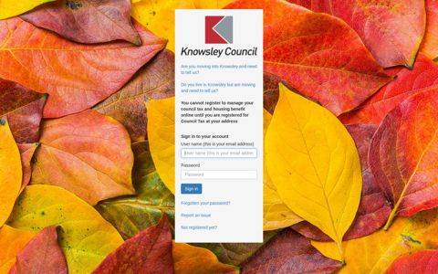 Knowsley - KMBC - Sign in to your account