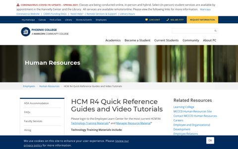 HCM R4 Quick Reference Guides and Video Tutorials ...