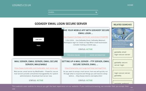 godaddy email login secure server - General Information ...