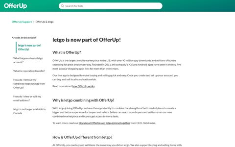 letgo is now part of OfferUp! – OfferUp Support