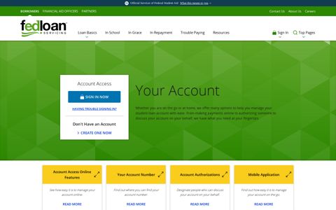 Your Account - MyFedLoan - FedLoan Servicing
