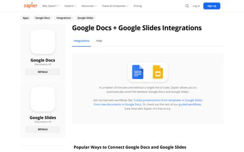 Google Docs & Google Slides integrations, plus connect ...