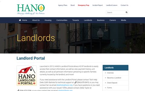 Landlord Portal - HANOWebsite