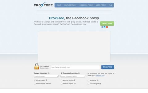 Unblock Facebook Proxy - ProxFree