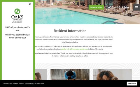 Current Residents | Oaks Lincoln Apartments & Townhomes