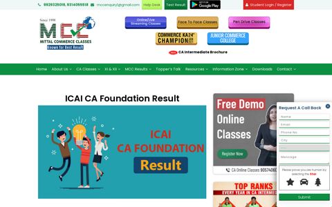 CA Foundation Result (Nov) 2019 Declared at icai.nic.in