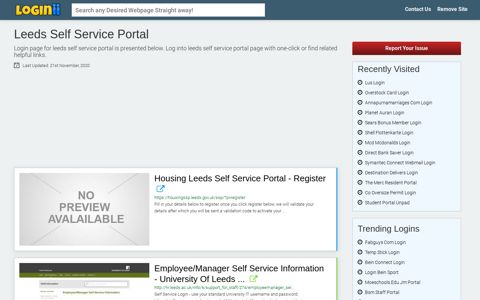 Leeds Self Service Portal - Loginii.com