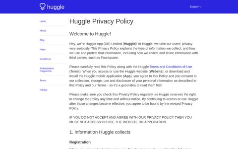 Privacy - Huggle
