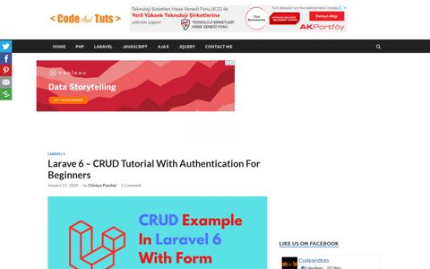 Larave 6 – CRUD Tutorial With Authentication For Beginners ...