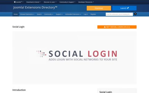 Social Login, by The Krotek - Joomla Extension Directory