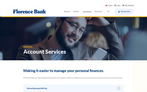Account Services | Western MA Bank Services | Florence Bank