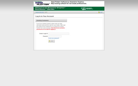 Greenbrier Graphics License Portal - Log In - SoftwareKey.com
