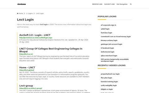 Lnct Login ❤️ One Click Access