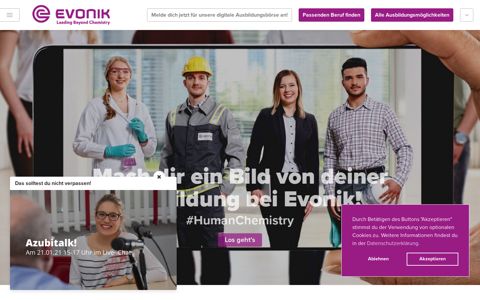 Industriemechaniker (m/w/d) (Lülsdorf) › Evonik Industries AG