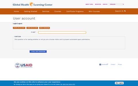 User account | Global Health eLearning Center