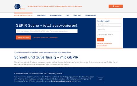 GEPIR | GS1 Germany