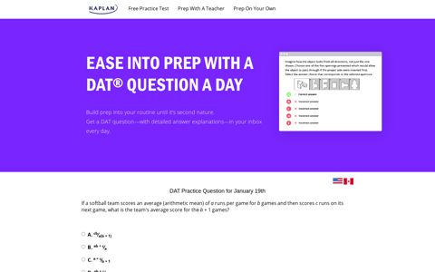 Kaplan DAT Practice Question of the Day