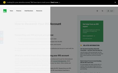 How to Research Your IRS Account | H&R Block