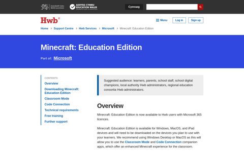 Minecraft: Education Edition - Hwb