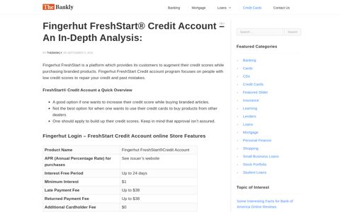 Fingerhut Login FreshStart® Credit Account Review
