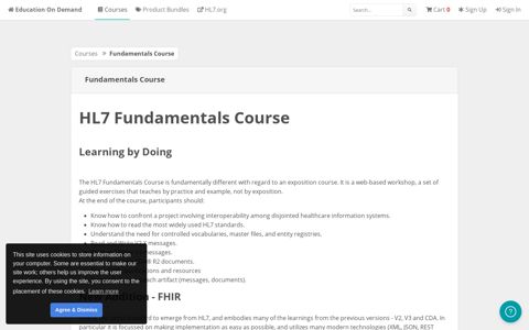 HL7 Fundamentals Course