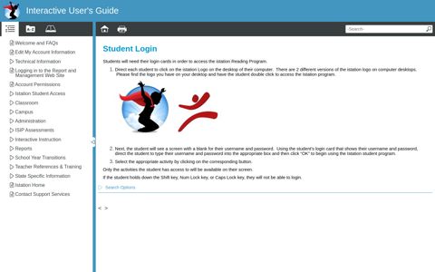 Interactive User's Guide - Student Login - Istation