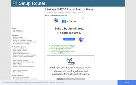 How to Login to the Linksys E4200 - SetupRouter